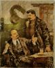 Самохвалов А.Н. Эскиз к картине "Ленин и Сталин в годы Гражданской войны". 1930-е 
